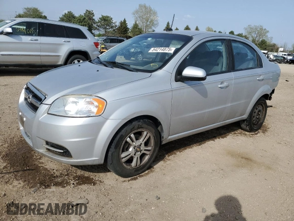 2010 Chevrolet Aveo 1LT z VIN KL1TD5DE3AB122966, wystawiony jako Copart lot #54214875 z przebiegiem 48 898 mil mil oraz Szkoda całkowita • Salvage title. Historia ofert i sprzedaży dostępna na DreamBid. Obrazek 1.