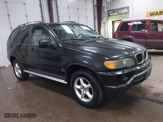 2003 BMW X5 3.0i with VIN 5UXFA53523LV83488, listed as a IAAI auction lot 41894044 with 1 mi miles. Bid and sale history available at carsss.com. Image 1.