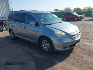 2007 Honda Odyssey EX-L with VIN 5FNRL38787B017464, listed as a IAAI auction lot 42031537 with 254,908 mi miles. Bid and sale history available at carsss.com. Image 1.