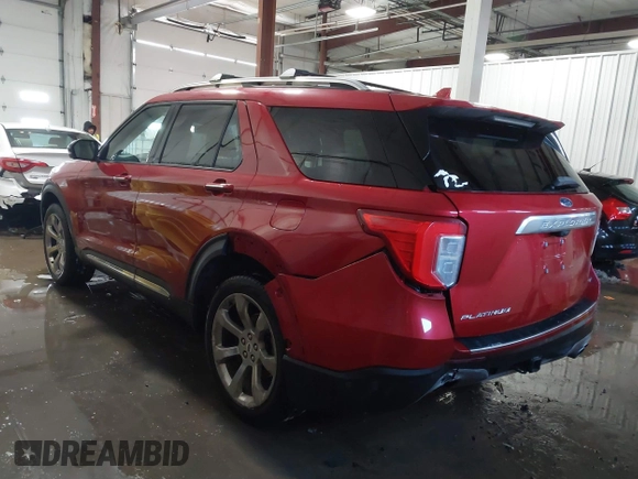 2020 Ford Explorer Platinum with VIN 1FM5K8HCXLGB10252, listed as a IAAI auction lot 41623559 with 62,157 mi miles. Bid and sale history available at carsss.com. Image 3.