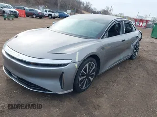 2023 Lucid Air Touring with VIN 50EA1TEAXPA004884, listed as a IAAI auction lot 41465547 with 18,051 mi miles. Bid and sale history available at carsss.com. Image 2.