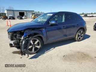 2022 Audi Q5 S line Prestige with VIN WA1FAAFY0N2003089, listed as a Copart auction lot 45195465 with 48,293 mi miles and Salvage Title. Bid and sale history available at carsss.com. Image 1.