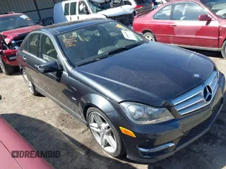 2012 Mercedes-Benz C-Class C 250 Sport with VIN WDDGF4HB1CR216228, listed as a IAAI auction lot 41865295 with 153,361 mi miles. Bid and sale history available at carsss.com. Image 1.