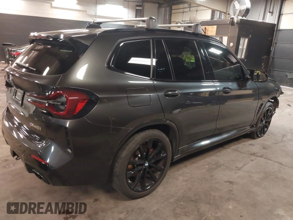 2023 BMW X3 M40i with VIN 5UX83DP09P9P31375, listed as a IAAI auction lot 41567192 with 20,600 mi miles and . Bid and sale history available at DreamBid. Image 4.