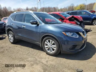 2015 Nissan Rogue SV with VIN KNMAT2MV1FP557979, listed as a Copart auction lot 54177585 with 66,031 mi miles and Salvage Title. Bid and sale history available at carsss.com. Image 4.