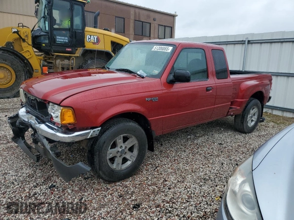 2002 Ford Ranger XL Fleet with VIN 1FTZR45E82PA30950, listed as a Copart auction lot 51300865 with 120,623 mi miles and Salvage Title. Bid and sale history available at carsss.com. Image 1.