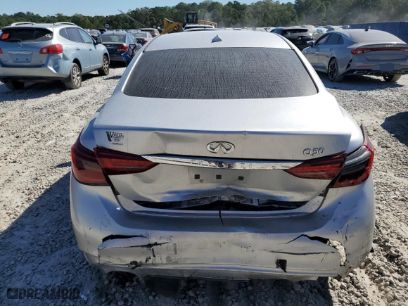 2018 Infiniti Q50 2.0t LUXE with VIN JN1CV7AP3JM240238, listed as a Copart auction lot 75396004 with NaN miles and Salvage Title. Bid and sale history available at carsss.com. Image 6.