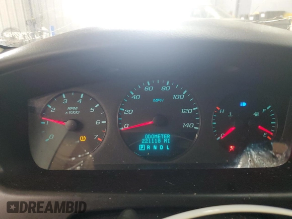 2012 Chevrolet Impala LS Fleet with VIN 2G1WF5E39C1117019, listed as a Copart auction lot 62472985 with 221,118 mi miles and Salvage title. Bid and sale history available at DreamBid. Image 9.