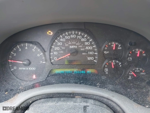 2005 Chevrolet TrailBlazer LT with VIN 1GNDT13S452319576, listed as a IAAI auction lot 41471422 with 266,346 mi miles. Bid and sale history available at carsss.com. Image 7.