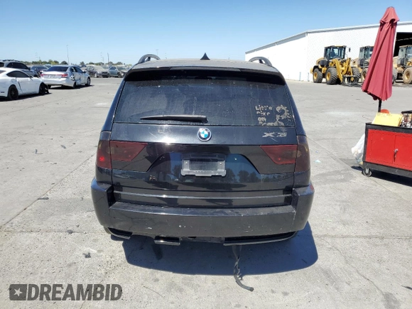 2005 BMW X3 3.0i with VIN WBXPA934X5WD23920, listed as a Copart auction lot 67744454 with 0 mi miles and Salvage Title. Bid and sale history available at carsss.com. Image 6.