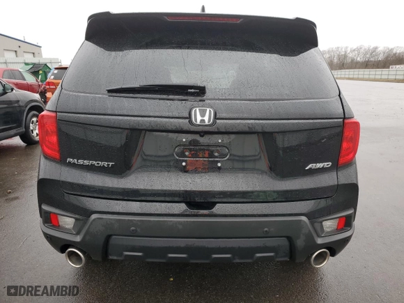 2023 Honda Passport EX-L with VIN 5FNYF8H54PB026175, listed as a Copart auction lot 44426504 with 6,376 mi miles. Bid and sale history available at carsss.com. Image 6.