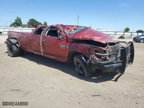 2007 Dodge Ram 3500 SLT with VIN 3D7MX48A17G791667, listed as a Copart auction lot 59954314 with 0 mi miles and Salvage Title. Bid and sale history available at carsss.com. Image 4.