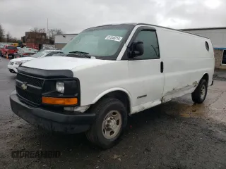 2006 Chevrolet Express Cargo Van with VIN 1GCGG29V661243108, listed as a Copart auction lot 81548214 with 148,455 mi miles and Salvage Title. Bid and sale history available at carsss.com. Image 1.