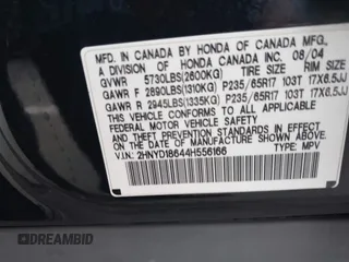 2004 Acura MDX Touring Pkg with VIN 2HNYD18644H556166, listed as a IAAI auction lot 42056719 with 210,418 mi miles. Bid and sale history available at carsss.com. Image 9.