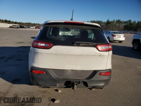 2017 Jeep Cherokee Sport with VIN 1C4PJMAS4HD234617, listed as a Copart auction lot 80662074 with 125,362 mi miles and Salvage title. Bid and sale history available at DreamBid. Image 6.