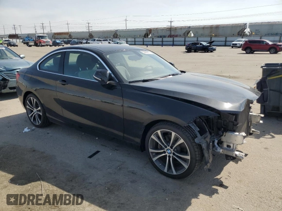 2018 BMW 2 Series 230i xDrive with VIN WBA2J3C51JVA52384, listed as a Copart auction lot 53062575 with 73,124 mi miles and Salvage Title. Bid and sale history available at carsss.com. Image 4.
