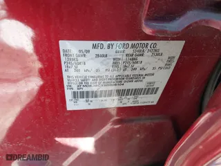 2009 Ford Edge SEL with VIN 2FMDK38CX9BB06104, listed as a IAAI auction lot 41864011 with 292,053 mi miles. Bid and sale history available at carsss.com. Image 9.