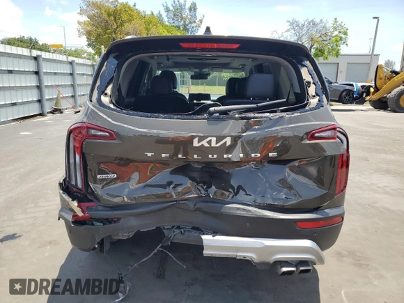2022 Kia Telluride S with VIN 5XYP6DHC7NG241722, listed as a Copart auction lot 55633715 with 74,520 mi miles and Non Repairable. Bid and sale history available at DreamBid. Image 6.
