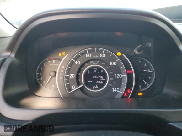 2014 Honda CR-V EX-L with VIN 5J6RM4H7XEL023578, listed as a Copart auction lot 85576344 with 106,898 mi miles and Salvage Title. Bid and sale history available at DreamBid. Image 9.