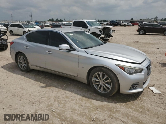 2015 Infiniti Q50 Premium with VIN JN1BV7AP3FM335854, listed as a Copart auction lot 54304345 with 114,416 mi miles and Clean Title. Bid and sale history available at carsss.com. Image 4.