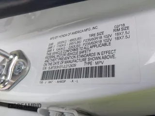 2018 Acura RDX with VIN 5J8TB3H31JL012439, listed as a IAAI auction lot 41565530 with 63,909 mi miles and . Bid and sale history available at DreamBid. Image 9.