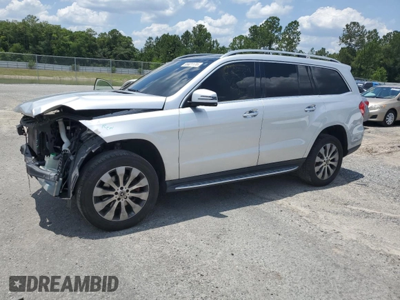 2017 Mercedes-Benz GLS 450 with VIN 4JGDF6EE2HA944410, listed as a Copart auction lot 55621174 with 103,398 mi miles and . Bid and sale history available at DreamBid. Image 1.