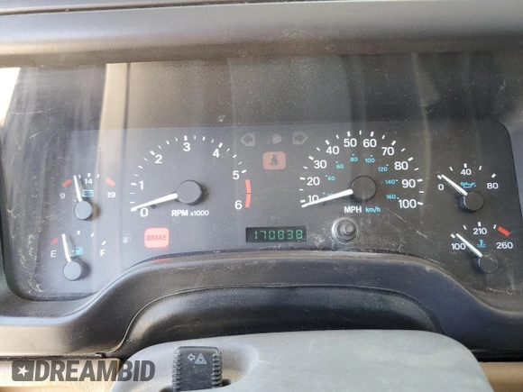 1999 Jeep Wrangler Sahara with VIN 1J4FY49S8XP472733, listed as a Copart auction lot 58174915 with 170,838 mi miles and Salvage title. Bid and sale history available at DreamBid. Image 9.