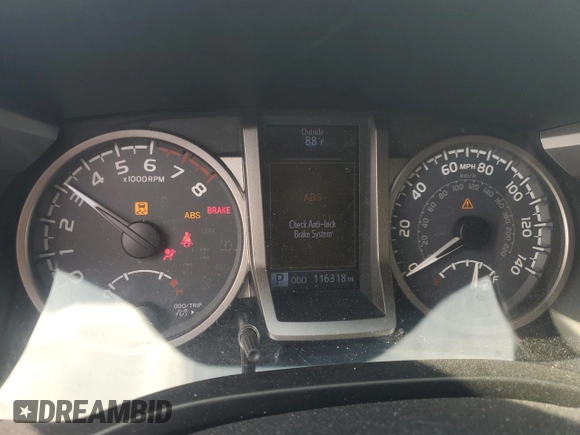 2019 Toyota Tacoma SR z VIN 3TMCZ5AN9KM283203, wystawiony jako Copart lot #55325915 z przebiegiem 116 318 mil mil oraz Szkoda całkowita • Salvage title. Historia ofert i sprzedaży dostępna na DreamBid. Obrazek 9.