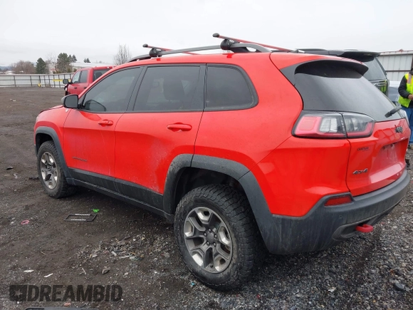 2019 Jeep Cherokee Trailhawk with VIN 1C4PJMBX4KD337408, listed as a IAAI auction lot 41788054 with 42,365 mi miles and . Bid and sale history available at DreamBid. Image 3.