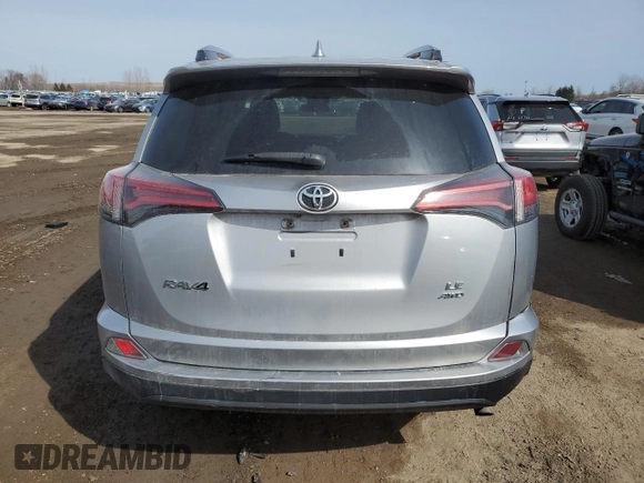 2018 Toyota RAV4 LE with VIN 2T3BFREV9JW754527, listed as a Copart auction lot 48119415 with 217,777 mi miles and Salvage Title. Bid and sale history available at carsss.com. Image 6.