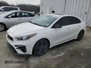 2020 Kia Forte GT-Line with VIN 3KPF34AD9LE200252, listed as a Copart auction lot 42927995 with 56,340 mi miles and Salvage Title. Bid and sale history available at carsss.com. Image 1.
