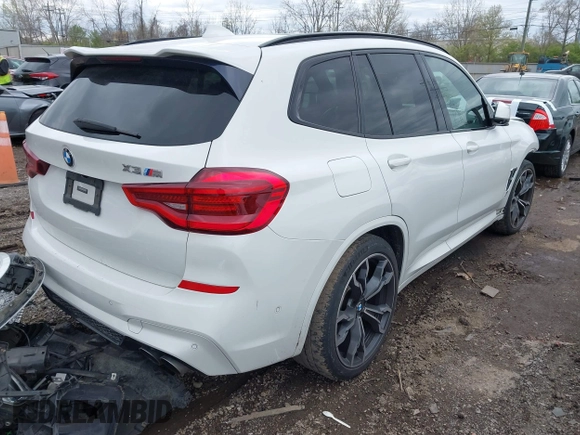 2020 BMW X3 M Competition with VIN 5YMTS0C03LLT10754, listed as a IAAI auction lot 42021685 with 48,768 mi miles. Bid and sale history available at carsss.com. Image 4.