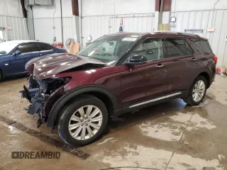 2022 Ford Explorer Limited with VIN 1FMSK8FH6NGB23620, listed as a Copart auction lot 41343345 with 50,318 mi miles and Salvage Title. Bid and sale history available at carsss.com. Image 1.