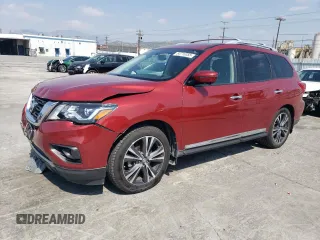 2017 Nissan Pathfinder SV z VIN 5N1DR2MNXHC639680, wystawiony jako Copart lot #54716355 z przebiegiem 110 093 mil mil oraz Szkoda całkowita • Salvage title. Historia ofert i sprzedaży dostępna na DreamBid. Obrazek 1.