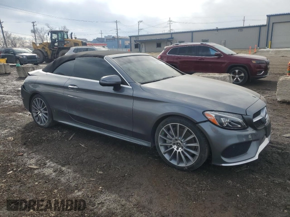 2018 Mercedes-Benz C 300 with VIN WDDWK4JB1JF598633, listed as a Copart auction lot 45662855 with 26,589 mi miles and Salvage title. Bid and sale history available at DreamBid. Image 4.