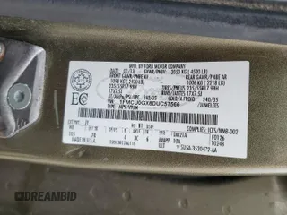 2013 Ford Escape SE с VIN 1FMCU0GX8DUC57566, выставлен на аукционе Copart как лот 55132135 с пробегом 142 402 миль миль и Чистый • Clean title. История ставок и продаж доступна на DreamBid. Изображение 13.