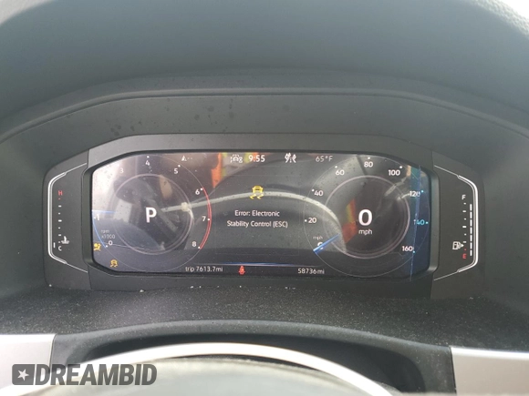 2023 Volkswagen Atlas SE with VIN 1V2KR2CA2PC524739, listed as a Copart auction lot 56976715 with 58,736 mi miles and Salvage title. Bid and sale history available at DreamBid. Image 9.