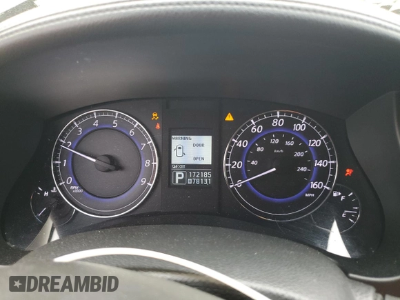2012 Infiniti EX Journey with VIN JN1AJ0HR3CM452643, listed as a Copart auction lot 57206225 with 172,185 mi miles and Salvage title. Bid and sale history available at DreamBid. Image 9.