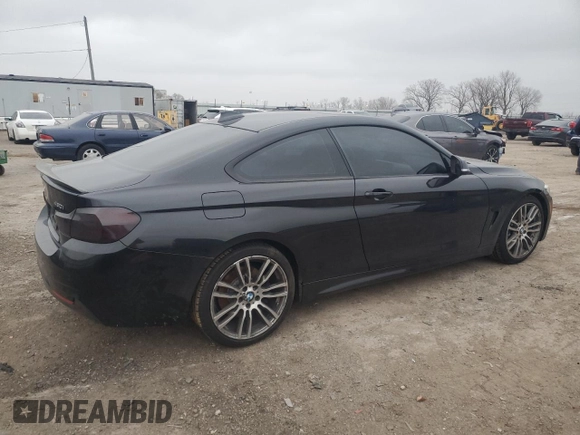 2017 BMW 4 Series 430i with VIN WBA4R7C50HK876586, listed as a Copart auction lot 81944434 with 75,301 mi miles and Salvage Title. Bid and sale history available at DreamBid. Image 3.