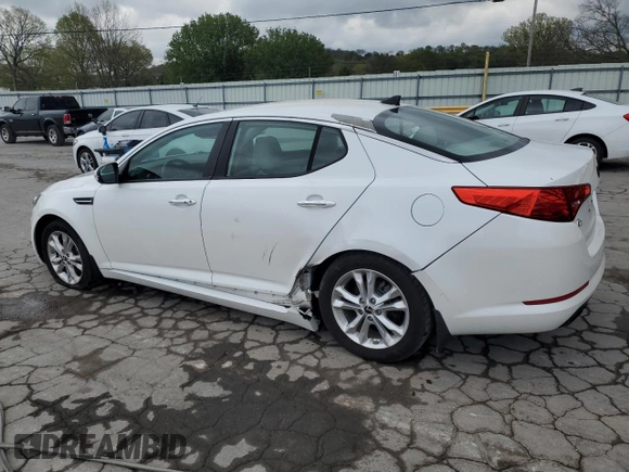 2013 Kia Optima EX with VIN 5XXGN4A78DG231512, listed as a Copart auction lot 52190005 with 160,891 mi miles and Salvage Title. Bid and sale history available at DreamBid. Image 2.