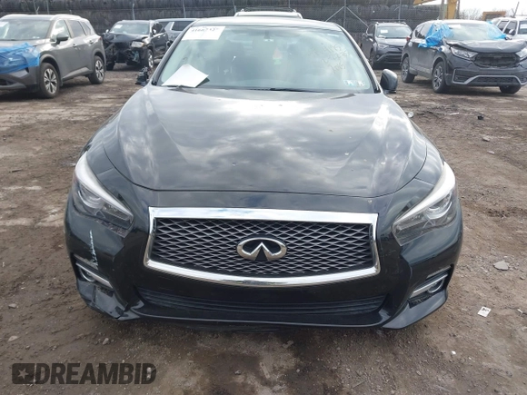 2015 Infiniti Q50 with VIN JN1BV7AR5FM392624, listed as a IAAI auction lot 41667327 with 53,589 mi miles. Bid and sale history available at carsss.com. Image 11.
