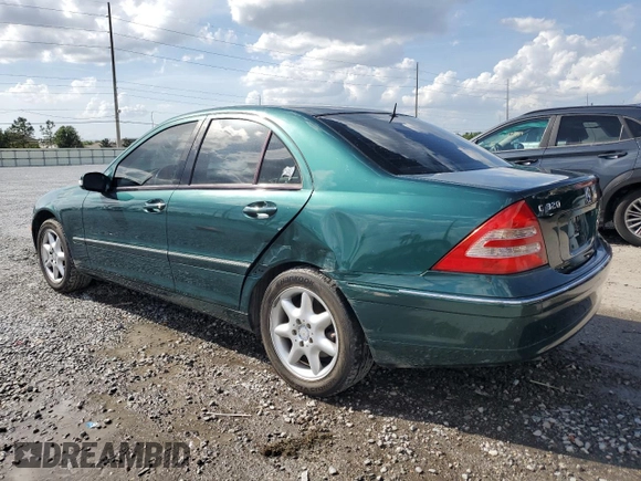2001 Mercedes-Benz C 320 with VIN WDBRF64J21F029346, listed as a Copart auction lot 50622475 with 82,100 mi miles and Salvage Title. Bid and sale history available at carsss.com. Image 2.