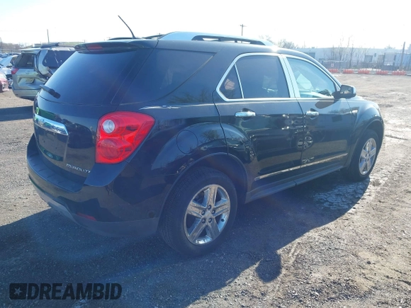 2014 Chevrolet Equinox LTZ with VIN 2GNALDEKXE6203013, listed as a IAAI auction lot 41987951 with 60,336 mi miles and . Bid and sale history available at DreamBid. Image 4.