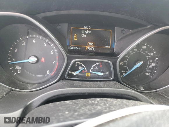 2018 Ford Focus S with VIN 1FADP3E25JL255581, listed as a Copart auction lot 47643705 with 98,025 mi miles and Salvage Title. Bid and sale history available at carsss.com. Image 9.