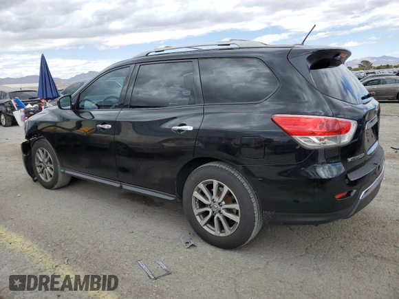 2015 Nissan Pathfinder SV with VIN 5N1AR2MN8FC628824, listed as a Copart auction lot 54905785 with 91,158 mi miles and Salvage title. Bid and sale history available at DreamBid. Image 2.