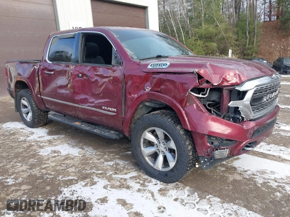 2019 Ram 1500 Limited z VIN 1C6SRFHT5KN896163, wystawiony jako IAAI lot #41101234 z przebiegiem 100 112 mil mil oraz . Historia ofert i sprzedaży dostępna na DreamBid. Obrazek 1.