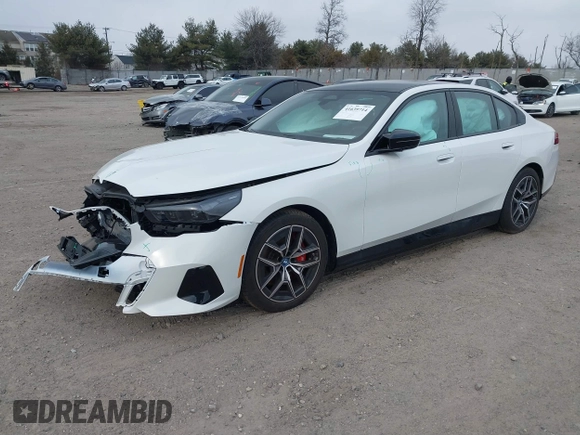 2024 BMW i5 M60 with VIN WBY43FK07RCP53740, listed as a IAAI auction lot 41639714 with 1,819 mi miles and . Bid and sale history available at DreamBid. Image 2.
