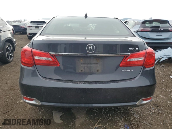 2015 Acura RLX Technology with VIN JH4KC1F52FC000239, listed as a Copart auction lot 53490885 with 34,540 mi miles and Salvage title. Bid and sale history available at DreamBid. Image 6.