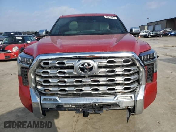 2022 Toyota Tundra 1794 Edition with VIN 5TFMA5DB6NX014927, listed as a Copart auction lot 43013915 with 67,289 mi miles and Salvage title. Bid and sale history available at DreamBid. Image 5.