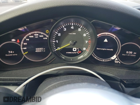 2020 Porsche Cayenne E-Hybrid with VIN WP1AE2AY7LDA22692, listed as a Copart auction lot 42208275 with 33,083 mi miles and Salvage title. Bid and sale history available at DreamBid. Image 9.